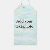 パステルシンプルグリッターカラフルの追加テキスト写真 ギフトタグ (裏面)
