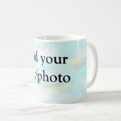 パステルシンプルグリッターカラフルの追加テキスト写真 コーヒーマグカップ (正面右)