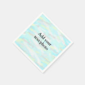 パステルシンプルグリッターカラフルの追加テキスト写真 スタンダードカクテルナプキン (角)