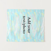 パステルシンプルグリッターカラフルの追加テキスト写真 タペストリー (正面(横))