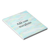 パステルシンプルグリッターカラフルの追加テキスト写真 ノートパッド (アングル)