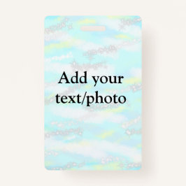 パステルシンプルグリッターカラフルの追加テキスト写真 バッジ