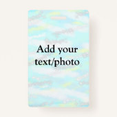 パステルシンプルグリッターカラフルの追加テキスト写真 バッジ (裏面)