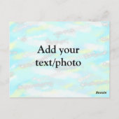 パステルシンプルグリッターカラフルの追加テキスト写真 ポストカード (裏面)