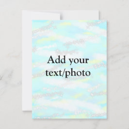 パステルシンプルグリッターカラフルの追加テキスト写真 ポストカード