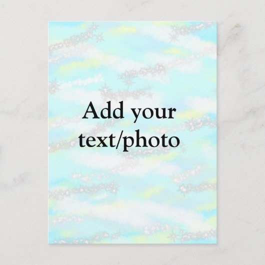 パステルシンプルグリッターカラフルの追加テキスト写真 ポストカード (正面)