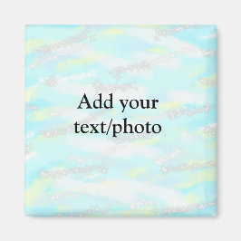 パステルシンプルグリッターカラフルの追加テキスト写真 マグネット