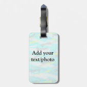 パステルシンプルグリッターカラフルの追加テキスト写真 ラゲッジタグ (裏面縦)