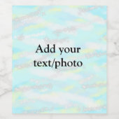 パステルシンプルグリッターカラフルの追加テキスト写真 ワインラベル (シングルラベル)