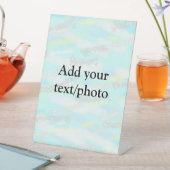 パステルシンプルグリッターカラフルの追加テキスト写真 台座サイン (インサイチュ)