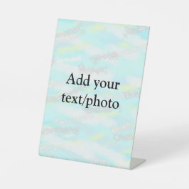 パステルシンプルグリッターカラフルの追加テキスト写真 台座サイン