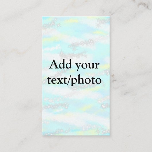 パステルシンプルグリッターカラフルの追加テキスト写真 名刺 (正面)