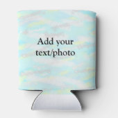 パステルシンプルグリッターカラフルの追加テキスト写真 缶クーラー (裏面)