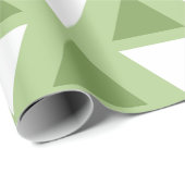 パステルシンプルグリーン幾何学模様 ラッピングペーパー (ロールコーナー)