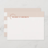 パステルシンプルコロブロック文房具 – ブラウン (正面/裏面)