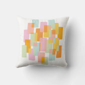 パステルシンプルズイエローオレンジで幾何学的な形状 クッション (裏面)