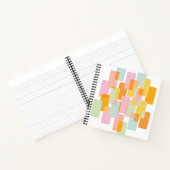 パステルシンプルズイエローオレンジで幾何学的な形状 ノートブック (内部)
