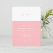 パステルシンプルピエレガントックラシッククミニマルプ結婚・ 招待状 (スタンド正面)