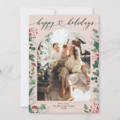 パステルシンプルフォトホリデーカード(メッセージ付) シーズンカード (正面)