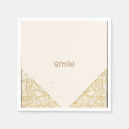 パステルシンプルモダンエングレーブのアート スタンダードカクテルナプキン