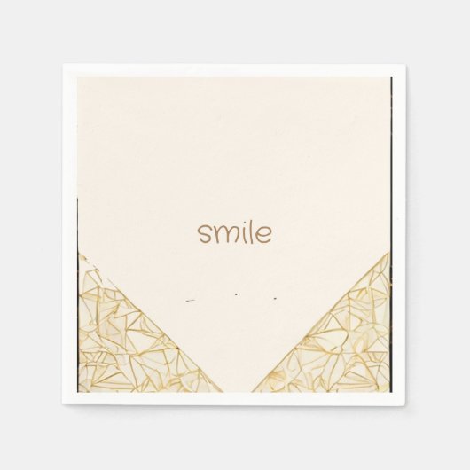 パステルシンプルモダンエングレーブのアート スタンダードカクテルナプキン (正面)