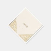 パステルシンプルモダンエングレーブのアート スタンダードカクテルナプキン (角)