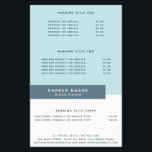 パステルシンプルモダンジオメトリックブルー チラシ<br><div class="desc">パステルシンプルブルーとミッドナイトブルーの幾何学的デザイン。私の店を訪れて、より美しい商品を探して下さい。</div>