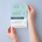 パステルシンプルモダンジオメトリックブルー チラシ (ハンドル)