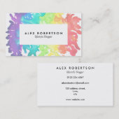 パステルシンプル水彩虹 名刺 (正面/裏面)