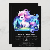 パステルシンプル誕生日 招待状 (正面/裏面)