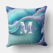 パステルシーウェーブズモノグラム クッション (裏面)