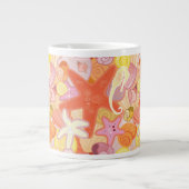 パステルシークリーチャーパターン ジャンボコーヒーマグカップ (正面)
