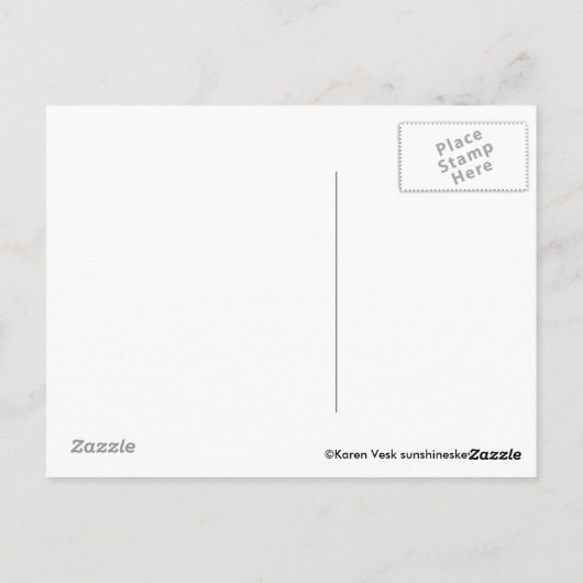 パステルシーグラスビーチガラスアートフォト陶器 ポストカード (裏面)