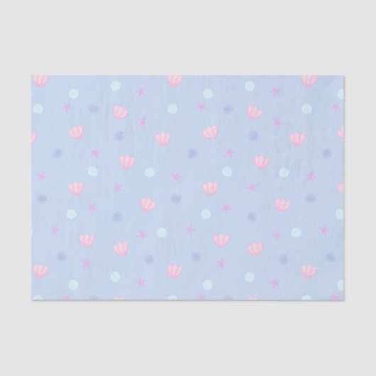 パステルシーシェルとペリウィンクルの真珠 薄葉紙 (正面)