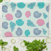 パステルシーシェルパターン1 キッチンタオル (折り畳み)