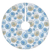 パステルシーシェルパターン2 ブラッシュドポリエステルツリースカート (正面)