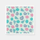 パステルシーシェルパターン スタンダードカクテルナプキン (正面)