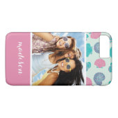 パステルシーシェルパターン |写真と名前 Case-Mate iPhoneケース (裏面(横))