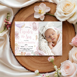 パステルシーシャイン1歳の誕生日 招待状