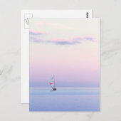 パステルシースケープと帆船 ポストカード (正面/裏面)
