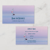 パステルシースケープと帆船 名刺 (正面/裏面)