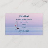 パステルシースケープと帆船 名刺 (裏面)