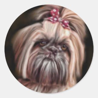 パステルシーズー（犬）Tzu ラウンドシール