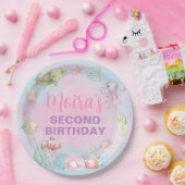 パステルシーライフ女の子の誕生日紙プレート。 ペーパープレート (パーティー)