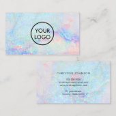 パステルジェムストーンのロゴグリッター名刺 名刺 (正面/裏面)