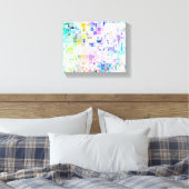 パステルジオメトリックの正方形 キャンバスプリント (インサイチュ (寝室))