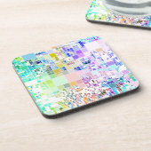 パステルジオメトリックの正方形 コースター (左側)