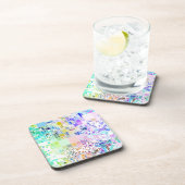 パステルジオメトリックの正方形 コースター (右側)