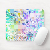 パステルジオメトリックの正方形 マウスパッド (マウス)