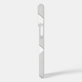 パステルジオメトリ交差グレー線（名前あり） Case-Mate iPhoneケース (裏面 / 左)